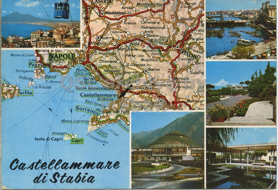 Front QSL card, of I8ELV to I6LCN, May 13, 1973, PH mode. The QSL image contains the following objects: Plot, Neighborhood, Map, Atlas. And contains this text: G 3 Montesarchio d.Sannio 19 Maddaloni ,23 16 Sábato 19 33 n 2 Altavilla 6 Cervinara Arienzo 12 61 Pietrastornina 19 Avella Serra 12 Baiano Sant. d 54 26 Acerra Parolise 9 Marigliano tripalda Monteforte arano XII Náp.ن AVELLINO S.Anastasia Marina di Licola Irpino = Palma Camp. 24 gnano 12 Contrada Moschiano Pozzuoli 21 23 S. Giuseppe Ves. 1277 Sarno Vesúvio ERCOLANO Baia 34 Solofra Boscotrecase Bácoli Procida Torre C.Miseno d. Greco G 3 Montesarchio d.Sannio 19 Maddaloni 16 Sábato 19 33 n 2 Altavilla 6 Cervinara Arienzo 12 61 Pietrastornina 19 Avella Serra 12 Baiano d 54 26 Acerra Parolise M.Vergine Nola 58 AF 9 Marigliano tripalda Monteforte XII Náp.ن AVELLINO S.Anastasia Marina di Licola Irpino = Palma Camp. 24 gnano 12 Contrada Moschiano Pozzuoli 21 23 S. Giuseppe Ves. 1277 Sarno Vesúvio ERCOLANO Baia 34 Solofra Boscotrecase Bácoli Procida Torre Mercato C.Miseno d. Greco.