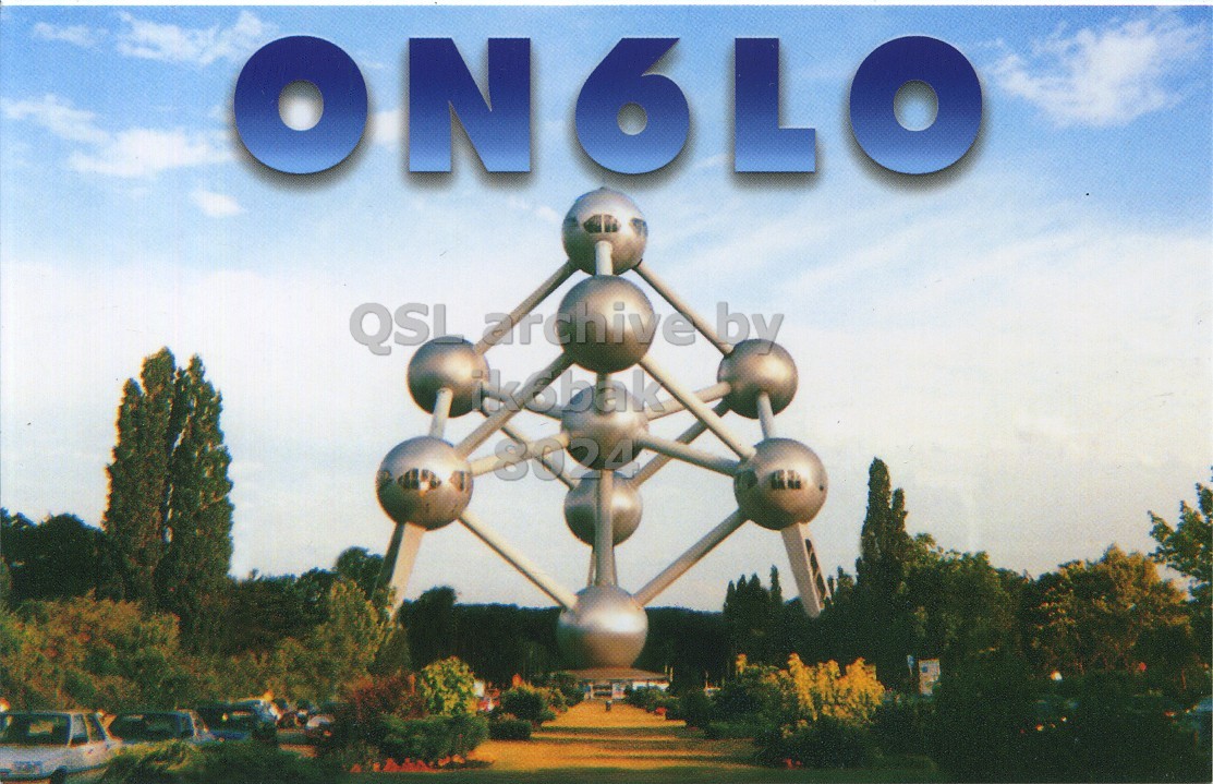 Front QSL card, of ON6LO to IK6BAK, February 25, 2018, CW mode. The QSL image contains the following objects: Car, Vehicle. And contains this text: ikobak.